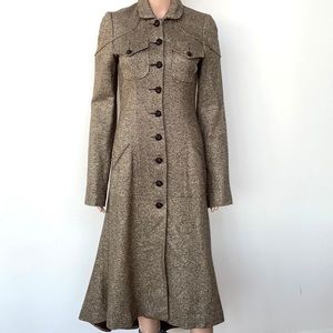 YA-YA LONG MILITARY GOLD METALLIC COAT, P